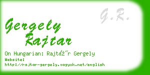 gergely rajtar business card